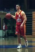 14 October 2000; Brandon Hughes of Big Al's Notre Dame during the ESB Men's Superleague Basketball match between Big Al's Notre Dame and St Paul's Killarney at National Basketball Arena in Tallaght, Dublin. Photo by Brendan Moran/Sportsfile