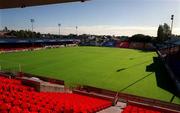 19 October 2000; A general view of Tolka Park pitch and stadium, from the new West stand, prior to the announcement of Shelbourne's new signing, Trinidad and Tobago International, Avery John, at Tolka Park in Dublin. Photo by Brendan Moran/Sportsfile