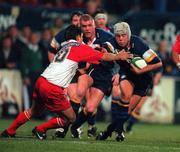 13 October 2000; Liam Toland of Leinster in action against Laurent Mazas of Biarritz during the Heineken Cup Pool 1 match between Leinster and Biarritz at Donnybrook Stadium in Dublin. Photo by Brendan Moran/Sportsfile