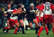 13 October 2000; Liam Toland of Leinster in action against Laurent Mazas of Biarritz during the Heineken Cup Pool 1 match between Leinster and Biarritz at Donnybrook Stadium in Dublin. Photo by Brendan Moran/Sportsfile