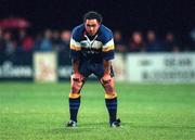 13 October 2000; Eddie Hekenui of Leinster during the Heineken Cup Pool 1 match between Leinster and Biarritz at Donnybrook Stadium in Dublin. Photo by Damien Eagers/Sportsfile