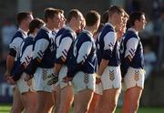 14 October 2000; Kilmacud Crokes team stand together for the national anthem prior to the Evening Herald Dublin Senior Football Championship Final match between Na Fianna and Kilmacud Crokes at Parnell Park in Dublin. Photo by Brendan Moran/Sportsfile