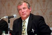 14 October 2000; Leinster Council GAA official Seamus Aldridge during the GAA Special Congress at Citywest Hotel in Dublin. Photo by Ray McManus/Sportsfile