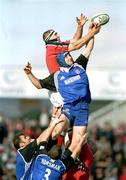 21 October 2000; John Langford of Munster in action against Steve Borthwick of Bath during the Heineken Cup Pool 4 match between Munster and Bath at Thomond Park in Limerick. Photo by Brendan Moran/Sportsfile