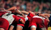 13 October 2000; A view of a scrum during the Heineken Cup Pool 1 match between Leinster and Biarritz at Donnybrook Stadium in Dublin. Photo by Brendan Moran/Sportsfile