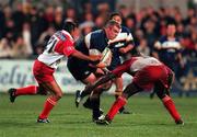 13 October 2000; Victor Costello of Leinster in action against Frano Botica, left and Serge Betsen of Biarritz during the Heineken Cup Pool 1 match between Leinster and Biarritz at Donnybrook Stadium in Dublin. Photo by Brendan Moran/Sportsfile