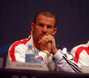 16 September 2000; USA Basketball player Jason Kidd during a press conference at the Media and Press Centre, Sydney Olympic Park in Sydney, Australia. Photo by Brendan Moran/Sportsfile