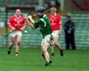 22 October 2000; Peter Lawlor of Limerick during the Waterford Crystal South East Hurling League match between Limerick and Cork at Gaelic Grounds in Limerick. Photo by Damien Eagers/Sportsfile