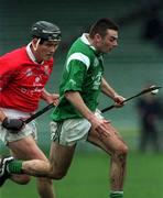 22 October 2000; Patsy Cahill of Limerick during the Waterford Crystal South East Hurling League match between Limerick and Cork at Gaelic Grounds in Limerick. Photo by Damien Eagers/Sportsfile