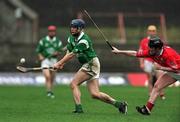 22 October 2000; Peter Lawlor of Limerick during the Waterford Crystal South East Hurling League match between Limerick and Cork at Gaelic Grounds in Limerick. Photo by Damien Eagers/Sportsfile