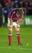 28 October 2000; Ronan O'Gara following his side's defeat during the Heineken European Cup Pool 4 Round 4 match between Bath and Munster at the Recreation Ground in Bath, England. Photo by Matt Browne/Sportsfile