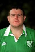 23 October 2000; Reggie Corrigan during Ireland 'A' squad portraits. Photo by Brendan Moran/Sportsfile