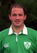31 October 2000; David Humphreys during a Ireland 'A' squad portraits at Ravenhill Park in Belfast. Photo by Brendan Moran/Sportsfile