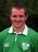 31 October 2000; Sheldon Coulter during a Ireland 'A' squad portraits at Ravenhill Park in Belfast. Photo by Brendan Moran/Sportsfile
