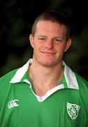 23 October 2000; Malcolm O'Kelly during Ireland 'A' squad portraits. Photo by Brendan Moran/Sportsfile