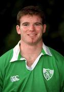 23 October 2000; Gordon D'Arcy during Ireland 'A' squad portraits. Photo by Brendan Moran/Sportsfile