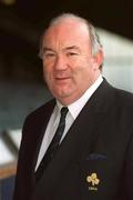 2 November 2000; President of the Irish Rugby Football Union Eddie Coleman stands for a portrait at Lansdowne Road in Dublin. Photo by Brendan Moran/Sportsfile