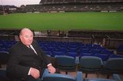 2 November 2000; President of the Irish Rugby Football Union Eddie Coleman sits for a portrait at Lansdowne Road in Dublin. Photo by Brendan Moran/Sportsfile