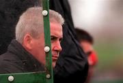 29 October 2000; Derry City manager Kevin Mahon during the Eircom League Premier Division match between Shamrock Rovers and Derry City at Morton Stadium in Dublin. Photo by Ray Lohan/Sportsfile