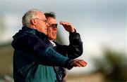29 October 2000; Tyrone joint managers Art McRory, left, and Eugene McKenna during the Church & General National Football League Division 1A match between Dublin and Tyrone at Parnell Park in Dubln. Photo by Ray McManus/Sportsfile