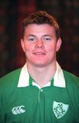 6 November 2000; Brian O'Driscoll during an Ireland Rugby squad portraits session. Photo by Brendan Moran/Sportsfile
