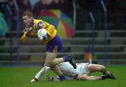 5 November 2000; Dessie Farrell of Na Fianna in action against Ciaran Drake of Abbeylara during the AIB Leinster Senior Club Football Championship Quarter-Final match between Abbeylara and Na Fianna at Pearse Park in Longford. Photo by Ray McManus/Sportsfile