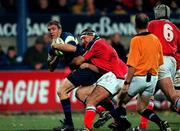 3 November 2000; Nathan Turner of Leinster in action against John Langford of Munster during the Guinness Interprovincial Championship match between Leinster and Munster at Donnybrook Stadium in Dublin. Photo by Brendan Moran/Sportsfile