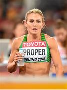 26 August 2015; Kelly Proper of Ireland following the heats of the Women's 200m event. IAAF World Athletics Championships Beijing 2015 - Day 5, National Stadium, Beijing, China. Picture credit: Stephen McCarthy / SPORTSFILE