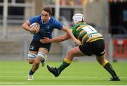 26 August 2015; Jack Dignam, Leinster, is tackled by Sam Buckley, Northampton Saints. U18 School Friendly, Leinster v Northampton Saints, Donnybrook Stadium, Donnybrook, Dublin. Picture credit: Seb Daly / SPORTSFILE