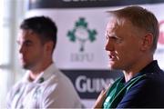 27 August 2015; Ireland head coach Joe Schmidt with Conor Murray during a press conference. Ireland Rugby Press Conference, Carton House, Maynooth, Co. Kildare. Picture credit: Matt Browne / SPORTSFILE
