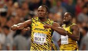 27 August 2015; Usain Bolt of Jamaica after winning the final of the Men's 200m event. IAAF World Athletics Championships Beijing 2015 - Day 6, National Stadium, Beijing, China. Picture credit: Stephen McCarthy / SPORTSFILE