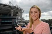 27 August 2015; Yvonne McMonagle is pictured receiving the Croke Park Hotel & LGFA Player of the Month for July. Yvonne was instrumental for the Donegal team who captured their first ever Ulster Senior title when defeating Monaghan in the decider. Croke Park Hotel, Dublin. Picture credit: Sam Barnes / SPORTSFILE