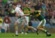 23 August 2015; Sean Cavanagh, Tyrone, in action against Peter Crowley, Kerry. GAA Football All-Ireland Senior Championship, Semi-Final, Kerry v Tyrone. Croke Park, Dublin. Picture credit: Oliver McVeigh / SPORTSFILE