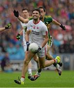 23 August 2015; Tiernan McCann, Tyrone, in action against Anthony Maher, Kerry. GAA Football All-Ireland Senior Championship, Semi-Final, Kerry v Tyrone. Croke Park, Dublin. Picture credit: Oliver McVeigh / SPORTSFILE