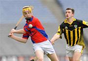 15 February 2009; David Sullivan, Dripsey, in action against Molin Cottrell, Tullogher Roshercon. AIB All-Ireland Junior Club Hurling Championship Final, Dripsey, Cork v Tullogher Roshercon, Kilkenny, Croke Park, Dublin. Picture credit: Ray Lohan / SPORTSFILE *** Local Caption ***