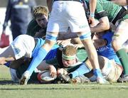 14 February 2009; Ireland's Thomas Sexton scores his side's first try for Ireland. U20 Six Nations Rugby Championship, Italy v Ireland, Stadio Beltrametti, Piacenza, Italy. Picture credit: Massimiliano Pratelli / SPORTSFILE