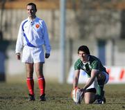14 February 2009; Ireland's Conor Murray sets up a kick. U20 Six Nations Rugby Championship, Italy v Ireland, Stadio Beltrametti, Piacenza, Italy. Picture credit: Massimiliano Pratelli / SPORTSFILE