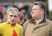 15 February 2009; Trainer Paul Nicholls and jockey Ruby Walsh. Leopardstown Racecourse, Dublin. Photo by Sportsfile