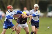 17 February 2009; Eoghan Costello, left, and Paul Schutte, DIT, in action against Brian Carroll, UL. Ulster Bank Fitzgibbon Cup Round 3, DIT v UL, St. Brendan's Hospital, Grangegorman, Dublin. Photo by Sportsfile