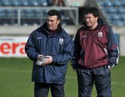 15 February 2009; Galway manager John McIntyre, right, with selector Joe Connolly. Allianz National Hurling League, Division 1, Round 2, Dublin v Galway, Parnell Park, Dublin. Picture credit: Damien Eagers / SPORTSFILE
