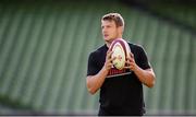 28 August 2015; Wales' Dan Biggar in action during kicking practice. Wales Rugby Squad Captain's Run, Aviva Stadium, Lansdowne Road, Dublin. Photo by Sportsfile