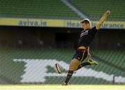 28 August 2015; Wales' Dan Biggar in action during kicking practice. Wales Rugby Squad Captain's Run, Aviva Stadium, Lansdowne Road, Dublin. Photo by Sportsfile