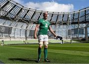 28 August 2015; Ireland's Paul O'Connell during the captain's run. Ireland Rugby Squad Captain's Run, Aviva Stadium, Lansdowne Road, Dublin. Photo by Sportsfile