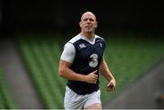 28 August 2015; Ireland's Paul O'Connell during the captain's run. Ireland Rugby Squad Captain's Run, Aviva Stadium, Lansdowne Road, Dublin. Photo by Sportsfile