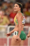 28 August 2015; Michelle Jenneke of Australia following her semi-final of the Women's 100m event. IAAF World Athletics Championships Beijing 2015 - Day 7, National Stadium, Beijing, China. Picture credit: Stephen McCarthy / SPORTSFILE