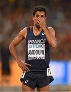 28 August 2015; Morhad Amdouni of France following his semi-final of the Men's 1500m event. IAAF World Athletics Championships Beijing 2015 - Day 7, National Stadium, Beijing, China. Picture credit: Stephen McCarthy / SPORTSFILE