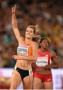 28 August 2015; Dafne Schippers of the Netherlands after winning the final of the Women's 200m event. IAAF World Athletics Championships Beijing 2015 - Day 7, National Stadium, Beijing, China. Picture credit: Stephen McCarthy / SPORTSFILE