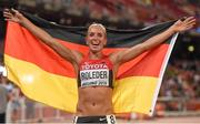 28 August 2015; Cindy Roleder of Germany after finishing second in the final of the Women's 100m Hurdle event. IAAF World Athletics Championships Beijing 2015 - Day 7, National Stadium, Beijing, China. Picture credit: Stephen McCarthy / SPORTSFILE