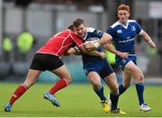 28 August 2015; Gordon D'Arcy, Leinster, is tackled by Glyn Hughes, Moseley RFC. Pre-Season Friendly, Leinster v Moseley RFC, Donnybrook Stadium, Donnybrook, Dublin. Picture credit: Ramsey Cardy / SPORTSFILE