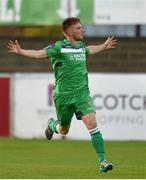 28 August 2015; Darragh Rainsford, Limerick FC, celebrates after scoring his side's third goal. SSE Airtricity League Premier Division, Drogheda United v Limerick FC, United Park, Drogheda, Co. Louth. Photo by Sportsfile